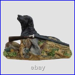 Labrador And Gun (Black) Border Fine Arts Dogs