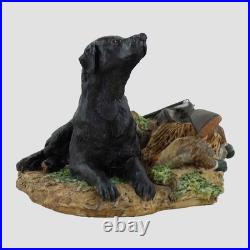 Labrador And Gun (Black) Border Fine Arts Dogs