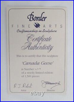 Large Border Fine Arts Canada Geese + Certificate Made in Scotland