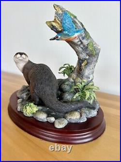 Large Border Fine Arts Otter & Kingfisher'Friend or Foe' by Ayres B0986