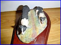 Large Border Fine Arts Suffolk Ewes And Collies Signed Ayres Excellent