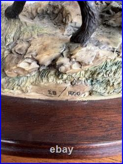 Large Border Fine Arts vintage'Fox & Family' 1983 Edition 28/1500 Model No L53