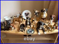 Large Boxer Dog Collection 23+ Pieces Leonardo Border Fine Arts Mugs Plate