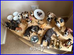 Large Boxer Dog Collection 23+ Pieces Leonardo Border Fine Arts Mugs Plate