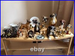 Large Boxer Dog Collection 23+ Pieces Leonardo Border Fine Arts Mugs Plate