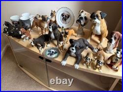 Large Boxer Dog Collection 23+ Pieces Leonardo Border Fine Arts Mugs Plate
