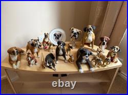 Large Boxer Dog Collection 23+ Pieces Leonardo Border Fine Arts Mugs Plate