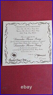 Lavender Flower Fairy. Cicely Mary Barker. Border Fine Arts 1980s + Certificate Lavender Flower Fairy. Cicely Mary Barker. Border Fine Arts 1980s + Certificate