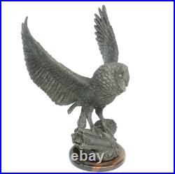 Leonardo RARE Large Amazing Detail Barn Owl Bronze Finish Like Border Fine Arts