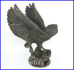 Leonardo RARE Large Amazing Detail Barn Owl Bronze Finish Like Border Fine Arts