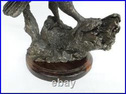 Leonardo RARE Large Amazing Detail Barn Owl Bronze Finish Like Border Fine Arts