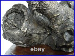 Leonardo RARE Large Amazing Detail Barn Owl Bronze Finish Like Border Fine Arts