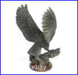 Leonardo RARE Large Amazing Detail Barn Owl Bronze Finish Like Border Fine Arts