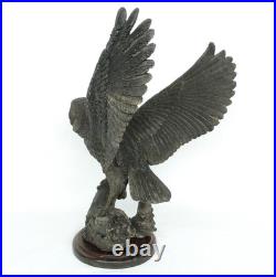 Leonardo RARE Large Amazing Detail Barn Owl Bronze Finish Like Border Fine Arts