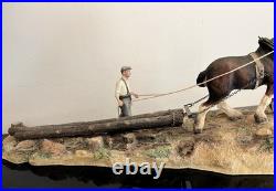 Logging -Border Fine Arts (B0700)-Sculpted by Ray Ayres (2001)