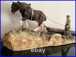 Logging -Border Fine Arts (B0700)-Sculpted by Ray Ayres (2001)