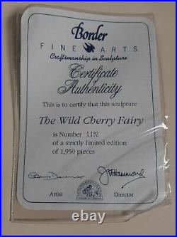 Lovely 1990s Border Fine Arts Flower Fairy Wild Cherry Fairy CF25 1994 with COA