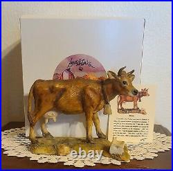 Lowell Davis Bossom 1978 Jersey Cow Figurine, Personally Signed By Artist