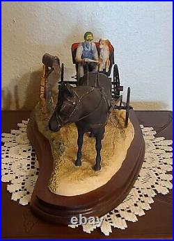 Lowell Davis From A Friend To A Friend Figurine Horse Carriage Artist Signed