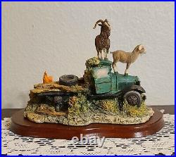 Lowell Davis King Of The Mountain Figurine Goats Truck Double Signed