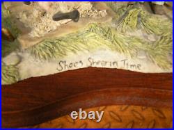 Lowell Davis Sheep Shearin' Time Figurine Ltd ED Schmid Border Fine Arts