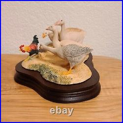 Lowell Davis When Three Foot's A Mile Figurine Geese Rooster Chicken