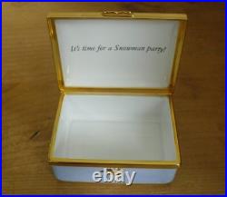 Ltd Ed Border Fine Arts It's Time For a Snowman Party! Enamel Box 3 1/4 Ltd Ed Border Fine Arts It's Time For a Snowman Party! Enamel Box 3 1/4