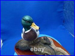 Mallard duck, AO477, water fowl of the world, made in 2000, by don briddell