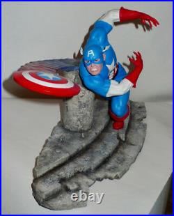 Marvel Captain America B1621 Statue Enesco Border Fine Arts Peter Mook LE
