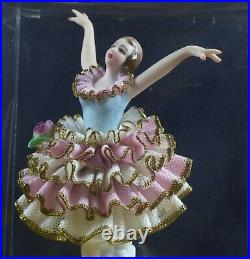 Mint in Original Box Vintage Dresden Lace Dancer Perfect In All Ways