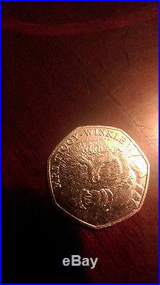 Mrs Tiggy Winkle 50p Coin 2016 Beatrix Potter Peter Rabbit