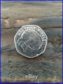 Mrs. Tiggy-winkle rare genuine 50 pence collectors edition