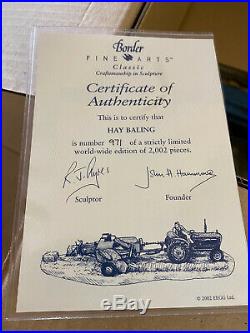 NEW Border fine arts Ford tractor Hay Baling limited edition B0738