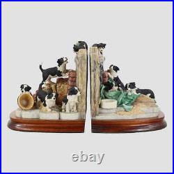 Not A Moments Peace (Bookends) Border Fine Arts Border Collie Pups