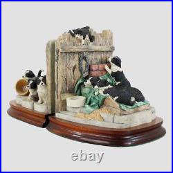 Not A Moments Peace (Bookends) Border Fine Arts Border Collie Pups