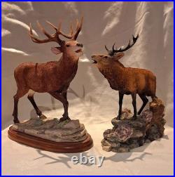 Pair of Border Fine Arts Red Stags