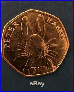 Peter Rabbit 50p, Beatrix Potter, Rare, Collectible 2016