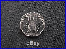 Peter Rabbit 50p Fifty Pence Coin Collectable circulated 2016
