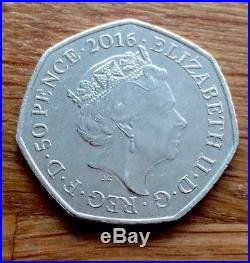 Peter Rabbit Half Whisker Rare 50p coin Beatrix Potter