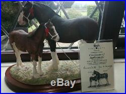 Q Border fine Arts Rare Classics Best at Highland Show Clydesdale Mare and Foal