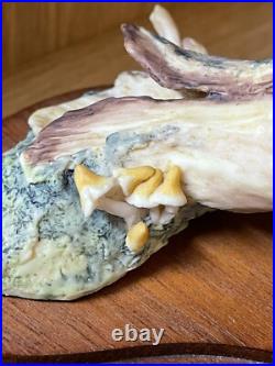 RARE 1978 Border Fine Arts Fox and Rabbit figurine by Mairi Laing With Stand