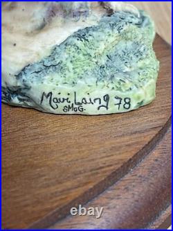 RARE 1978 Border Fine Arts Fox and Rabbit figurine by Mairi Laing With Stand