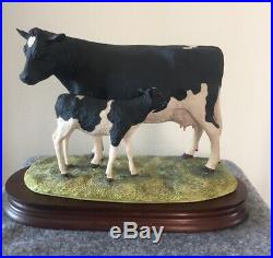 RARE Border Fine Arts'Friesian Cow & Calf' Limited Ed 681/851 BFA Scotland G