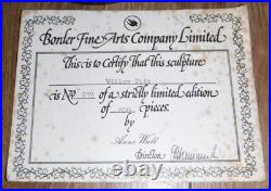 RARE Border Fine Arts Limited Edition Willow Tits 1980 219/850 Excellent COA