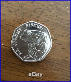 RARE Mr Jeremy Fisher 50p Coin, 2017