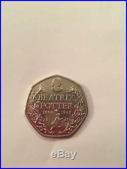 RARE Special Edition 2016 Beatrix potter & Peter Rabbit 50p Coin