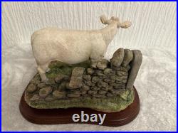 Rare Border Fine Arts A9631 Charolais Cow & Calf Vintage/ Excellent Condition