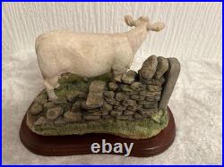 Rare Border Fine Arts A9631 Charolais Cow & Calf Vintage/ Excellent Condition