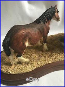 Rare Border Fine Arts B0210 Next Generation Horse In Stable Foul Made Scotland