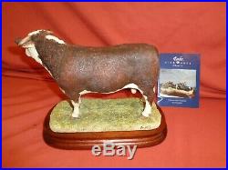 Rare Border Fine Arts BFA B0770 Hereford Bull Limited Ed Boxed Ayres